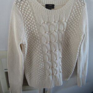 J. Crew Cream Cable Knit Sweater